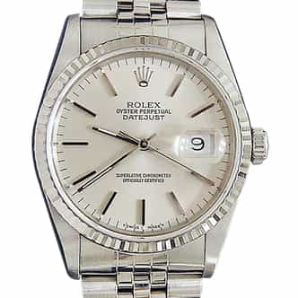 Mens Rolex Stainless Steel Datejust Silver  16234 (SKU S559385MT)