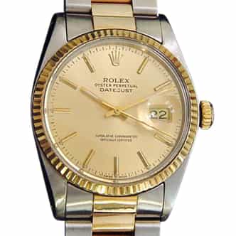 Mens Rolex Two-Tone Datejust Champagne 16013 (SKU 5651111MT)