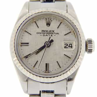 Ladies Rolex Date Stainless Steel Watch Ref. 6917 Silver Linen (SKU 3229031NMT)