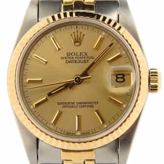Mid Size Rolex Datejust 68273 Two-Tone 18K/SS Watch 31mm (SKU N300049NMT)
