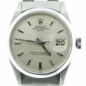 Mens Rolex Stainless Steel Date Silver  1500 (SKU 1364734DMT)