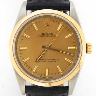 Mens Rolex Two-Tone 18K/SS Oyster Perpetual Gold  14203 (SKU X685867MT)