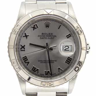 Mens Rolex Steel Datejust Turn-O-Graph Silver Roman 16264 (SKU K435860MT)