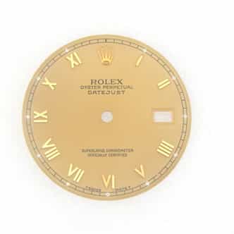 Pre Owned Mens Rolex Datejust Quickset Gold Roman Dial  (SKU DIAL0004)