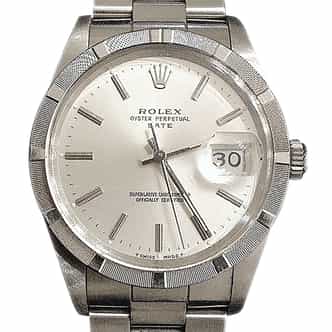 Mens Rolex Stainless Steel Date Silver 15010 (SKU 187MT)