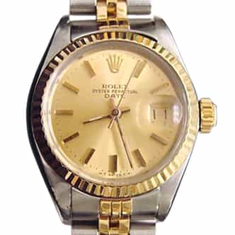 Ladies Rolex Two-Tone Date Silver  6917 (SKU 673MT)