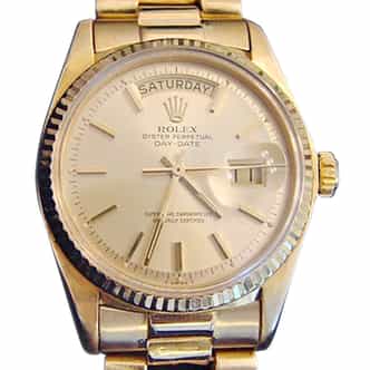 Mens Rolex 18K Gold Day-Date President Champagne 1803 (SKU 875MT)