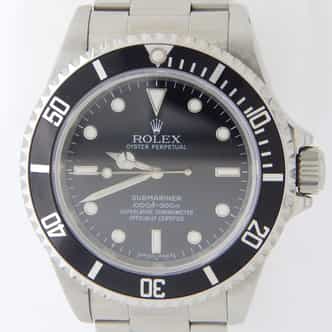 Mens Rolex Stainless Steel Black Submariner 14060M (SKU V970099AMT)
