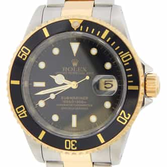 Mens Rolex Two-Tone 18K/SS Submariner Black 16613 (SKU A547670DAMT)