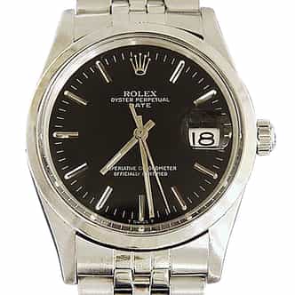 Mens Rolex Stainless Steel Date Black  15000 (SKU B6765992MT)