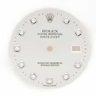 Pre Owned Mens Rolex Silver Datejust Factory Diamond Dial (SKU DIAL0006)