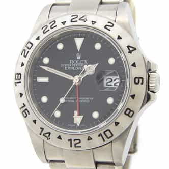 Mens Rolex Stainless Steel Explorer II Watch 16570T Black Dial 40mm (SKU D658871AMT)