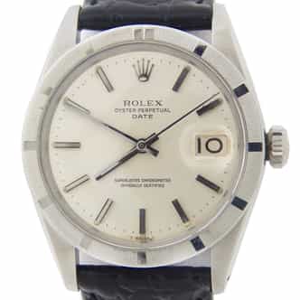 Mens Rolex Stainless Steel Date Watch Vintage 1501 with Black Strap (SKU 1762667LBLAMT)