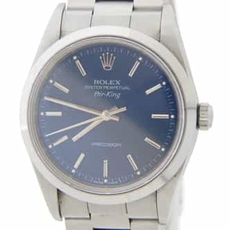 Mens Rolex Stainless Steel Air-King Blue  14000 (SKU X616694AMT)
