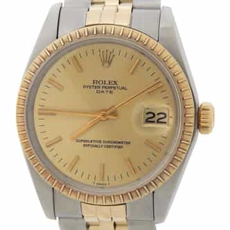 Mens Rolex Two-Tone Date Champagne 1505 (SKU 3647495JAMT)