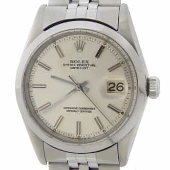 Mens Rolex Stainless Steel Datejust Watch with Silver Dial (SKU 2070037AMT)