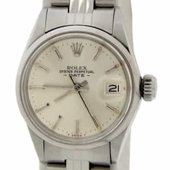 Ladies Rolex Date Ref. 6516 Stainless Steel Silver Dial Watch (SKU 2414686AMT)