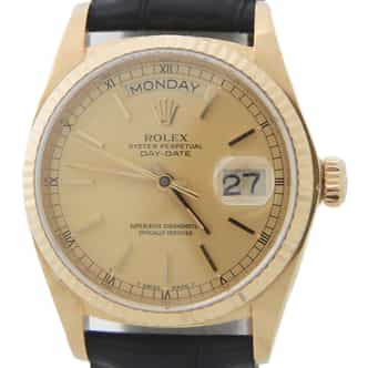 Mens Rolex 18K Gold Day-Date 18038 Watch with Champagne Dial (SKU 5802069AMT)