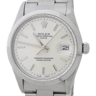 Mens Rolex Stainless Steel Date Silver Dial 15000 (SKU 7057274AMT)