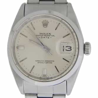 Mens Rolex Stainless Steel Date Model 1500 Watch with Silver Dial (SKU 1771825AMT)