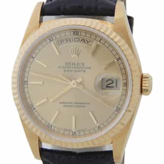 Mens Rolex 18K Gold Day-Date Watch 18238 (SKU W265654AMT)