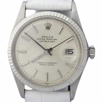 Mens Rolex Stainless Steel Datejust Watch Silver Dial 1601 (SKU 2176369AMT)