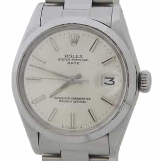 Mens Rolex Stainless Steel Date Model 1500 Watch with Silver Dial (SKU 3803099AMT)