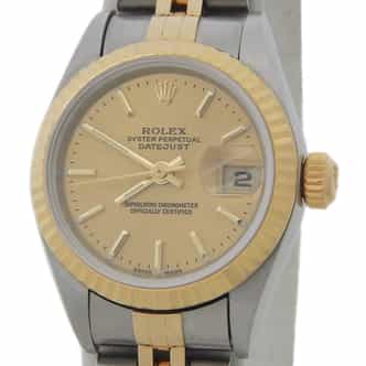 Ladies Rolex Two-Tone 18K/SS Datejust with Gold Champagne Dial (SKU A298305AMT)