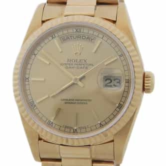 Mens Rolex 18K Gold Day-Date President Watch Champagne Dial 18238 (SKU W265654PAMT)
