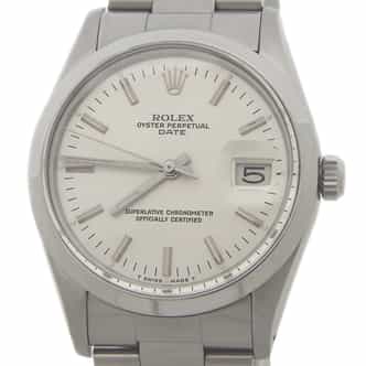 Mens Rolex Stainless Steel Date Watch with Silver Dial 15000 (SKU 7321133AMT)