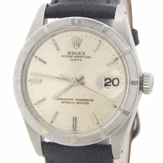 Vintage 1501 Mens Rolex Stainless Steel Date Watch with Black Strap (SKU 1251750AMT)