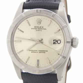 Vintage 1501 Mens Rolex Stainless Steel Date Watch with Black Strap (SKU 1251750AMT)