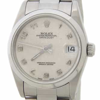 Mid-Size Rolex Datejust SS Watch with Ivory Anniversary AKA Jubilee Dial 68240 (SKU N558654AMT)