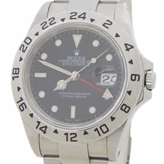 Mens Rolex Stainless Steel Explorer II Ref. 16570 Watch with Black Dial (SKU P209258UAMT)
