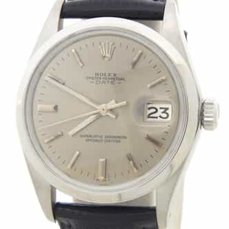 Mens Rolex Stainless Steel Date Watch Model Ref. 1500 with Silver Dial (SKU 2712784AMT)