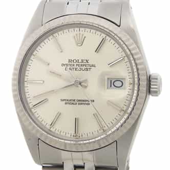 Mens Rolex Stainless Steel Datejust Silver Stick Dial 16014 (SKU 8804833SAMT)