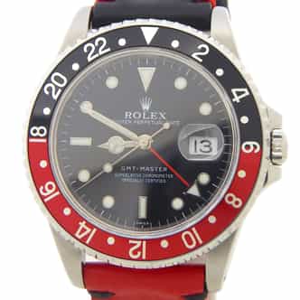 Mens Rolex Stainless Steel GMT Master 16700 Black and Red Coke Watch (SKU U813359RCCAMT)