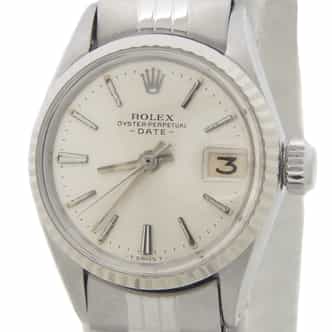 Ladies Rolex Stainless Steel Date 6517 Watch Silver Dial (SKU 1752094AMT)
