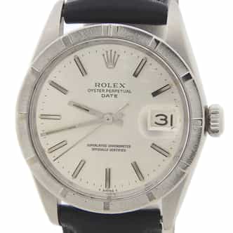 Vintage 1501 Mens Rolex Stainless Steel Date Watch Silver Mosaic Dial (SKU 1764086AMT)