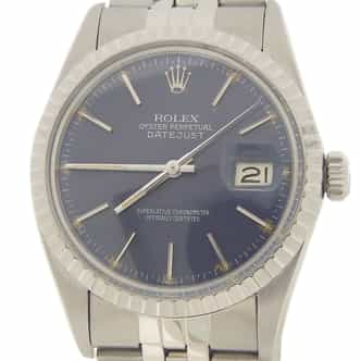 Mens Rolex Stainless Steel Datejust Watch with Blue Dial 16030 (SKU 7228699FPAMT)