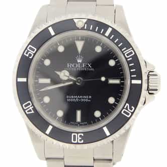 Mens Rolex Stainless Steel Submariner Watch Black Dial 14060M (SKU Y614135OAMT)