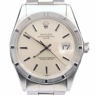 Mens Rolex Stainless Steel Date Watch with Silver Dial 1501 (SKU 3666109AMT)