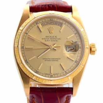 Mens Rolex 18K Gold Day-Date Watch with Gold Champagne Dial 18078 (SKU 5347269FPAMT)