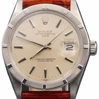 Vintage 1501 Mens Rolex Stainless Steel Date Watch Silver Dial (SKU 3666109BRAMT)