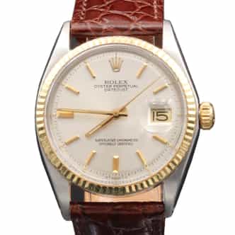 Mens Rolex Two-Tone Datejust 1601 Watch with Silver Dial (SKU 2149060LAMT)