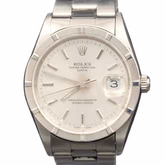 Mens Rolex Stainless Steel Date 15210 Watch with Silver Dial (SKU Y706209AMT)