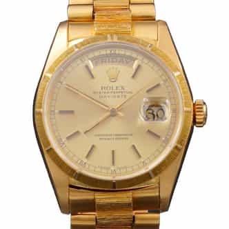 Mens Rolex 18K Gold Day-Date President Watch Champagne Dial 18078 (SKU 9582414FPAMT)