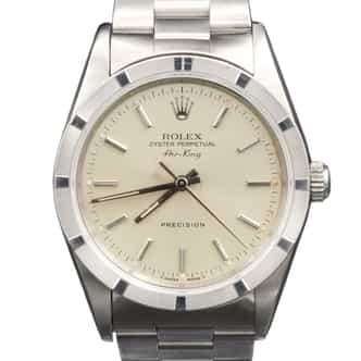 Mens Rolex Stainless Steel Air-King 14010 Watch Silver Dial (SKU T445819FPAMT)