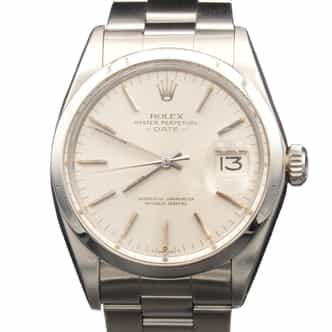Mens Vintage Rolex Stainless Steel Date Watch Silver Dial 1500 (SKU 2770593AMT)