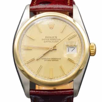 Mens Rolex Two-Tone 14K/SS Datejust 16003 Watch Champagne Dial (SKU 5230362BRAMT)